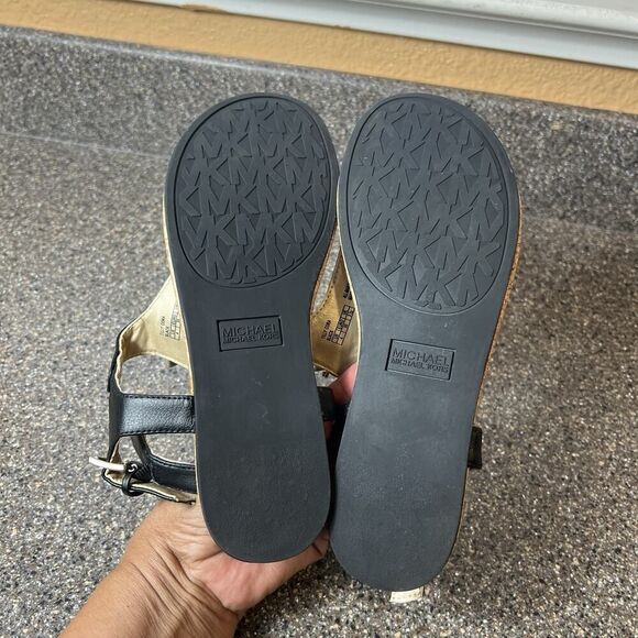 Michael Kors Black Synthetic Thong Sandals Womens/Youth 4 Embellished Sling Back - Picture 9 of 10